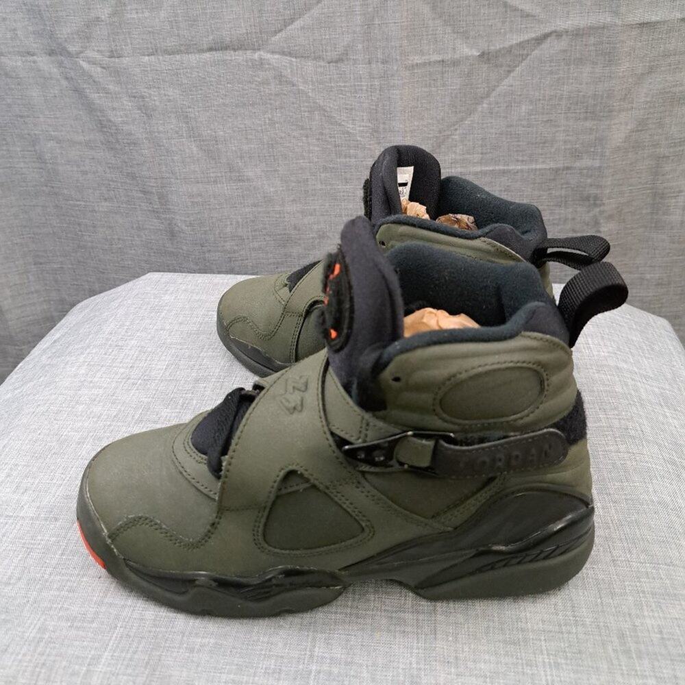 %Nike Air Jordan 8 Retro Take Flight Size 3.5Y Sequoia Black Orange AJ25